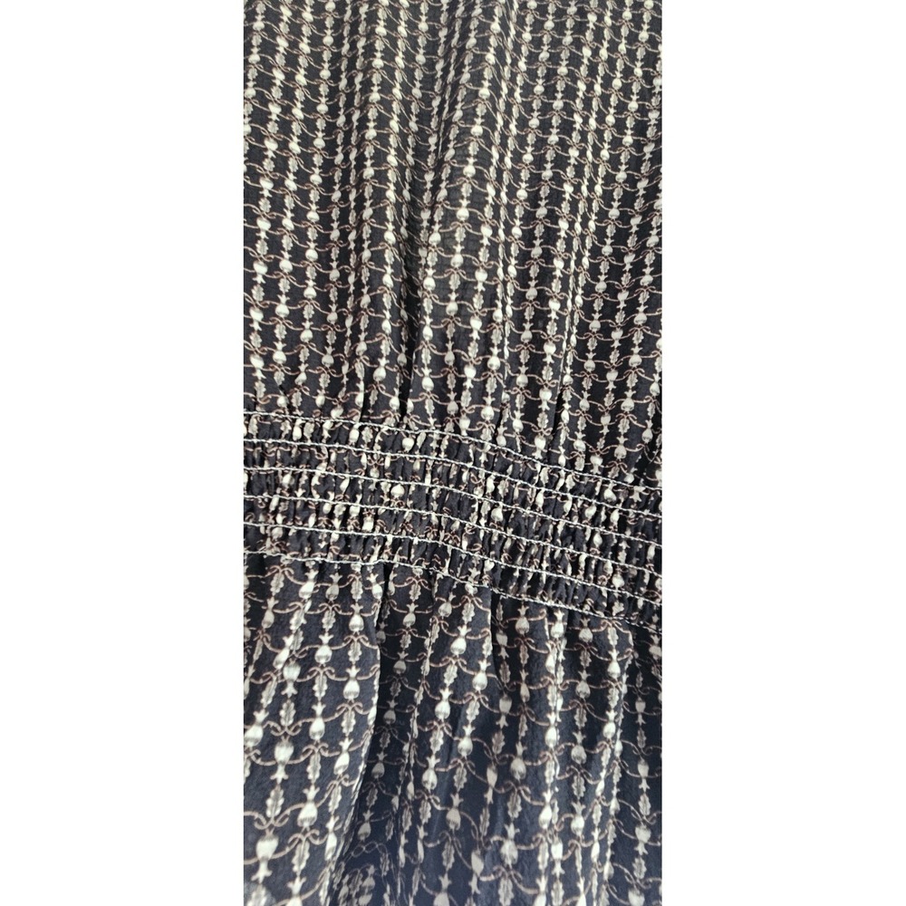 NWT MAX STUDIO LONDON pleated faux wrap V Smocked waist puff sleeves Womens XL - Picture 5 of 9